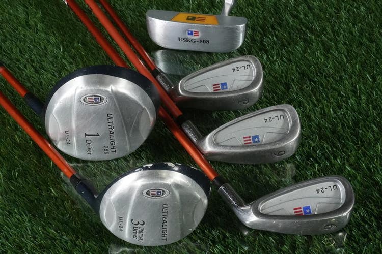 U.S. Kids USKG Golf Ultralight 6pc Junior Golf Set RH  Fits Kids 5154 Tall