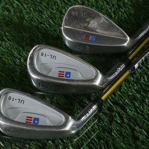 USKG UL-18 3pc. Junior Golf Starter Iron Set LH For Kids 57"60 Tall, Left Hand