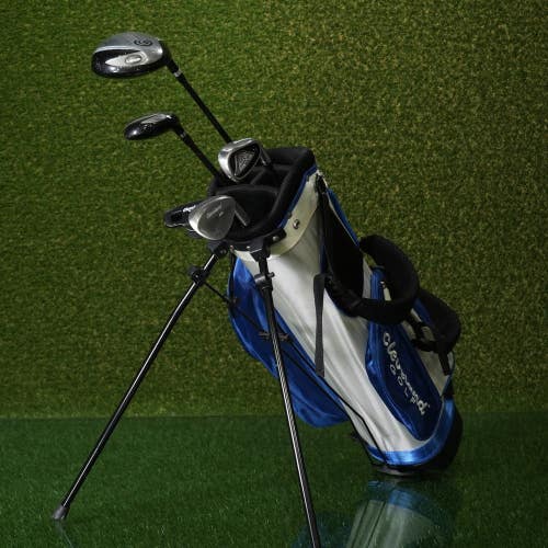 Cleveland Launcher 6pc. Med. Junior Golf Set RH For Kids 5458 Tall, Stand Bag