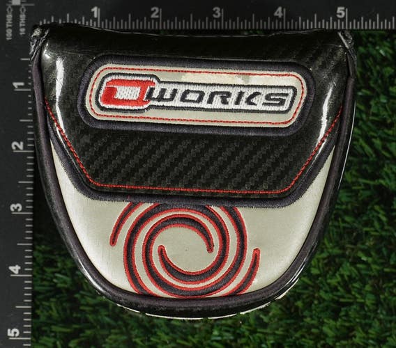 Odyssey Works Mallet Putter Headcover Black / White / Red ~ LH/RH