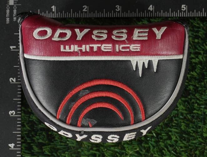 Odyssey WHITE ICE Mid Mallet Putter Headcover Black / Red / White ~ LH/RH
