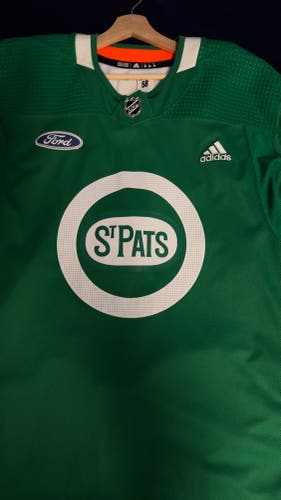 Adidas Authentic MiC (Made In Canada) Toronto St Pats Maple Leafs Practice Jersey Size 58
