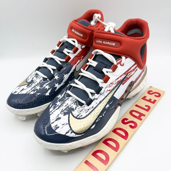 Nike Alpha Huarache Elite 4 Mid Team USA Baseball Cleats  display picture 3