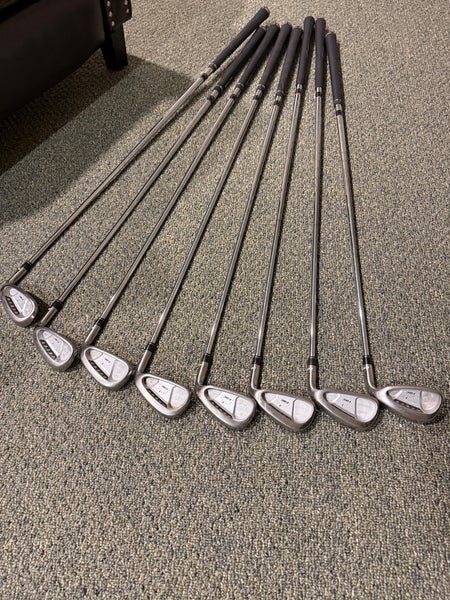 Men's TaylorMade Rac OS Right Handed Iron Set Stiff Flex Steel Shaft (Used)