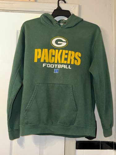 NFL Team Apparel Green Bay Packers Football Graphic Print Hoodie Men’s Size Large Used Pre Owned.
