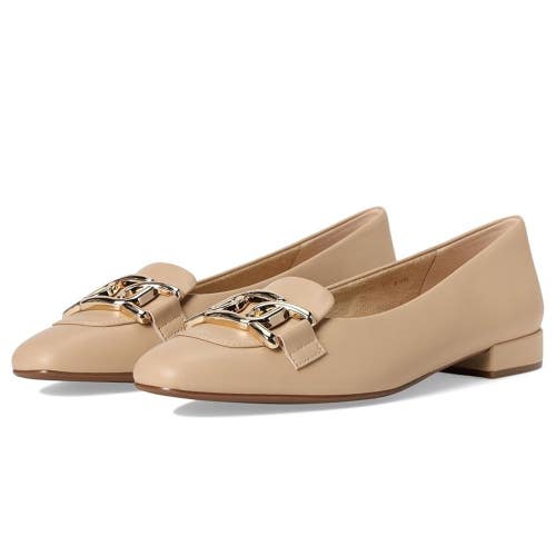 Vaneli Tansy Flats Women's US 9.5B Beige Leather Square Toe Slip On Loafer RG280