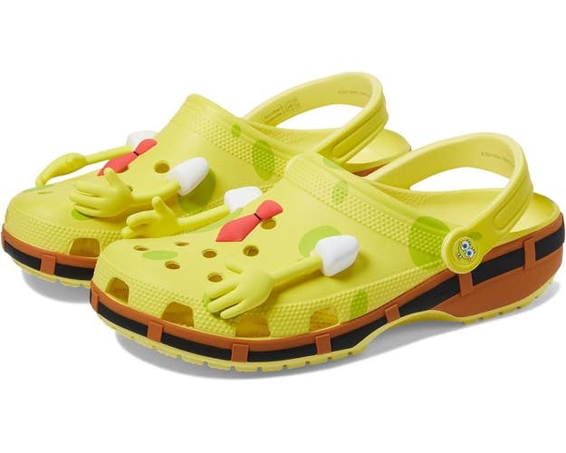 Crocs SpongeBob Classic 209824-7HD Clog Mens Yellow Slip-On Casual Shoes JAX1220