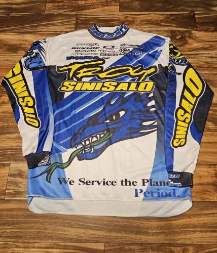 Vintage Honda Of Troy Sinisalo Motocross Long Sleeve Jersey Honda Big Logo Sz L