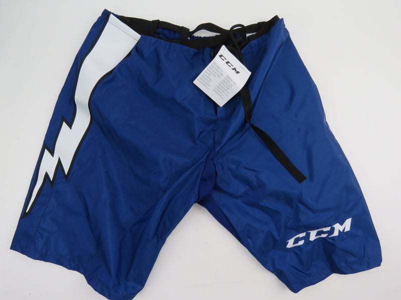 New! CCM PP10 Tampa Bay Lightning NHL Pro Stock Hockey Player Pant Shell Large +1