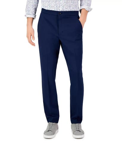 Alfani 100166123MN Suit Pants Men's Blue Modern Knit Regular-Fit Pockets MCWW223