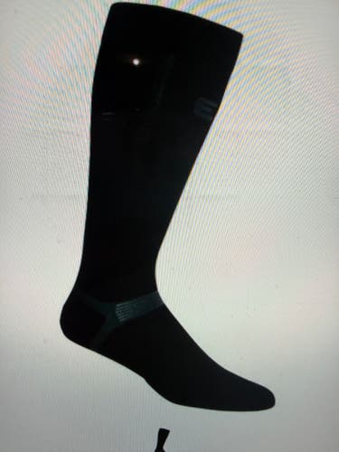 Elite Hockey Pro X-700 Skate Socks- Knee - Black (NEW) 4 pair of med
