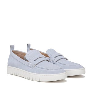 Vionic Uptown Penny Loafers Women 7.5 Blue Suede Slip On Casual Shoes GBNC425