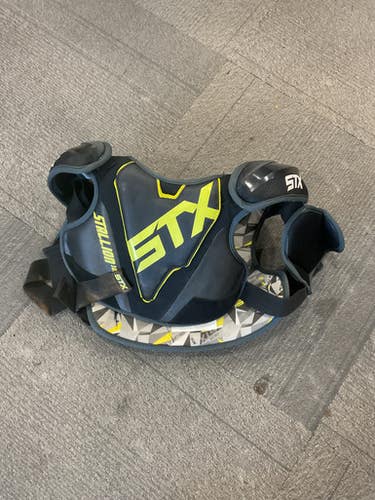Used STX STALLION 100 Lacrosse Shoulder Pads Black MD 11614-S000234625