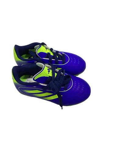 Used Adidas GOLETTO RYL/GRN Soccer Cleats Royal Blue Youth 09.0 11347-S000267285