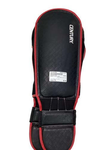 Used BRAVE SHIN PADS Martial Arts Shin Pads Black And Red L/XL 11347-S000267260