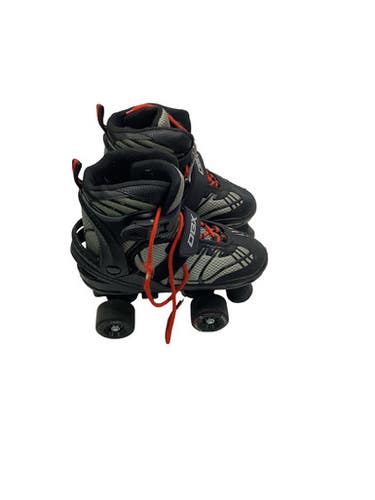 Used OBX ADJUSTABLE ROLLER SKATES JUNIOR Junior Roller Quad Skates Black Adjustable 11347-S000267236