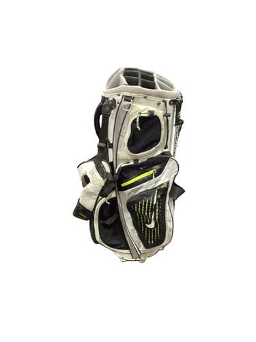 Used Nike PERFOMANCE HYBRID Mens Stand Bag Grey And Lime 11347-S000267234