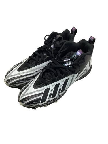Used Adidas Adult FB Cleats Black And White Senior 6.5 11347-S000267216