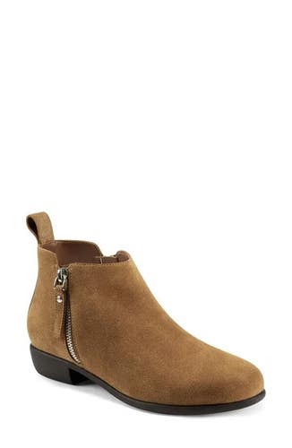 Aerosoles Stewart Boots Women's US 6.5 Tan Suede Round Toe Ankle Bootie JOBB211