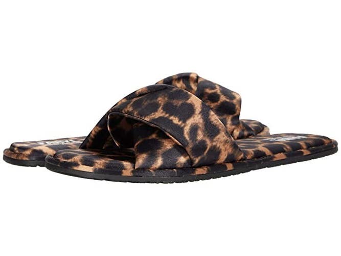 FARYL by Farylrobin Cameron Sandals Womens 9 Brown Leopard Print Slip On JOBB232