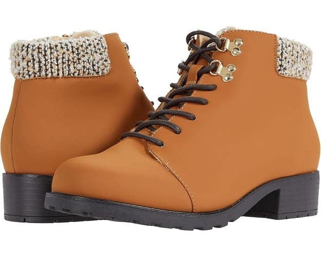 Trotters Becky 2.0 Boots Women's US 11 Brown Waterproof Faux Fur Lined JOBB052