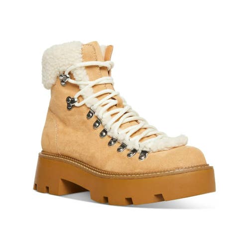 Cool Planet by Steve Madden Cyclonee Winter Boots Womens 7.5 Tan Leather JOBB059