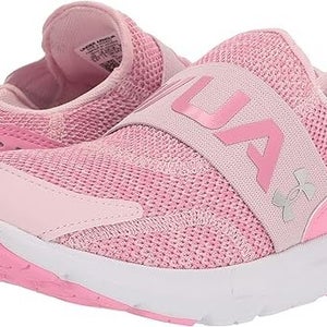 Under Armour Surge 3 Slip 3026531 Sneakers Girls 5.5 Pink Running Shoes JOBB049