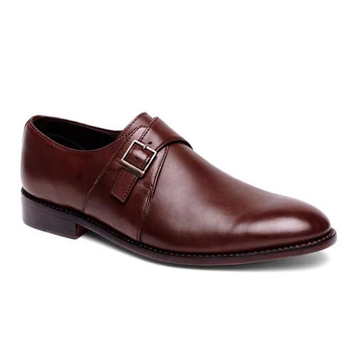 Anthony Veer Roosevelt Monk Strap Men's US 9.5D Brown Leather Dress Shoes NCZ332