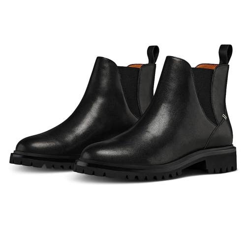 LABEL Go-to 220028-001 Boots Women's 8 Black Leather Elastic Gore Chelsea NCZ373