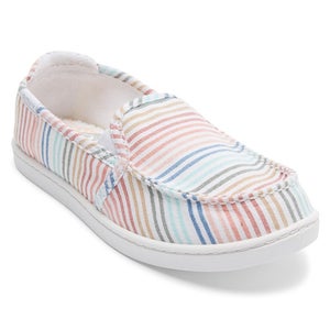 Roxy Minnow Sneaker Girls US 5 Multicolor Striped Slip On Casual Shoes JOBB076