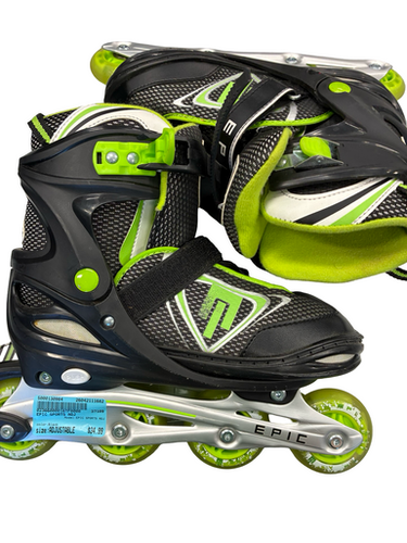 Used EPIC SPORTS ADJ Senior Rec Fitness Skates Black Adjustable 11682-S000130984