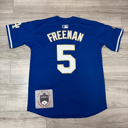 S Dodgers Gold Collection 2025 Freeman BlueJ ersey