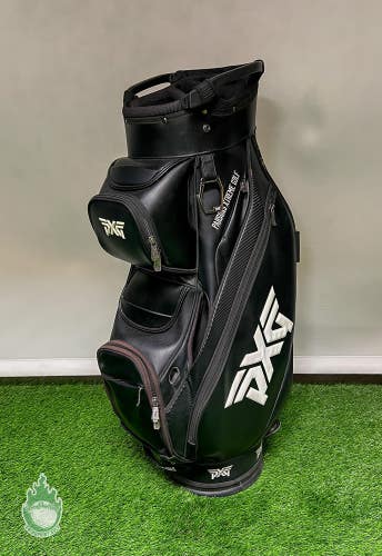 Used Black/White PXG Golf Hybrid Cart/Carry/Stand Bag 6-Way Rainhood Included