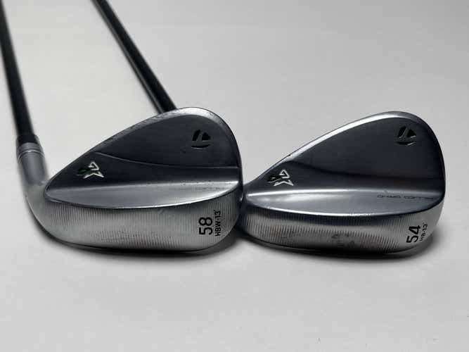 TaylorMade Milled Grind 4 Chrome Wedge Set 54* 13 58* 13 KBS Max Graphite RH