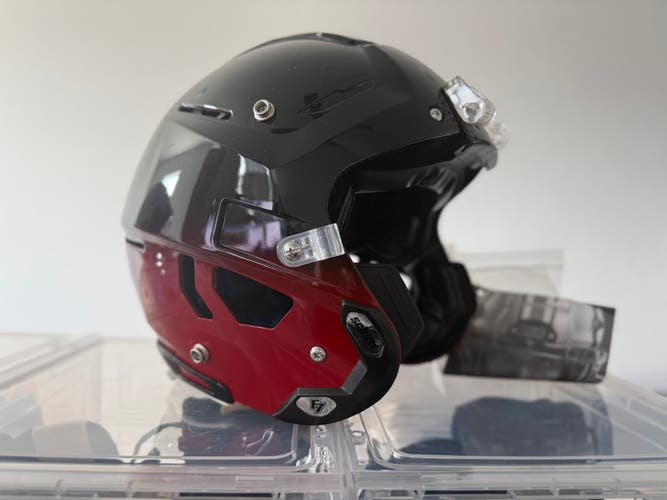 Brand New Schutt F7 2.0 Black/Red Helmet (Adult Large)