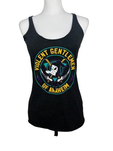 Violent Gentlemen of Anaheim Ducks Dark Gray Tank Top Women’s Size XS Mighty Ducks