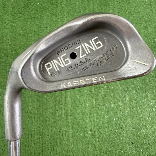 Ping Zing Karsten 1 Iron Black Dot JZ Steel Stiff Flex Left Handed -1 Short