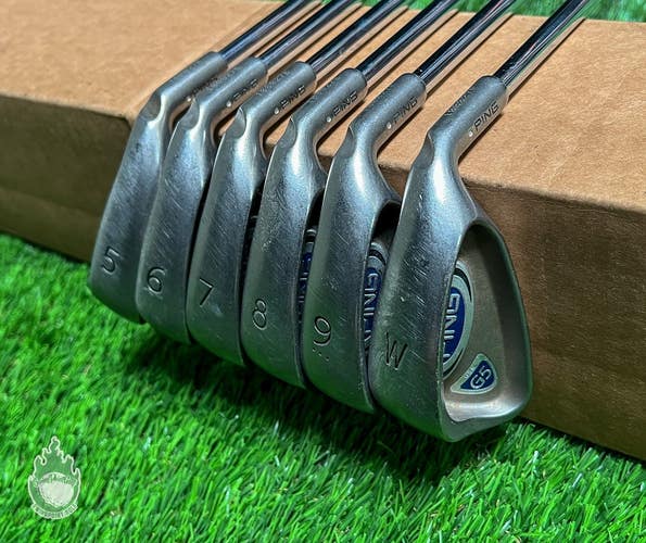 Used RH Ping Silver Dot G5 Irons 5-PW Stiff Flex Steel Golf Club Set