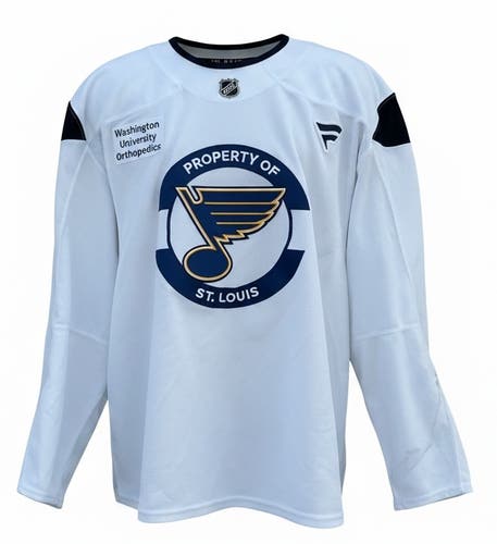 CCM Pro Stock St Louis Blues Practice Jersey White Sz 58 (Used) 88177