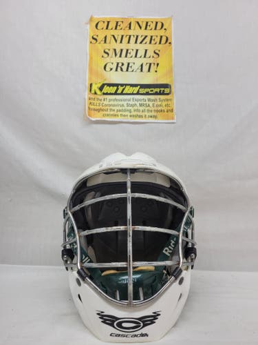 Cascade Pro-7 Helmet (Used) White/ Green mask
