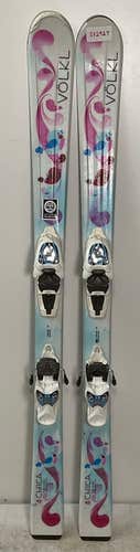 Kid's Volkl 130cm All Mountain Chica Skis With Marker 4.5 Bindings (Used)(SY2927)