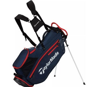 TaylorMade Pro Stand Carry 8-Way Golf Bag Navy/Red w/ Rain Hood New