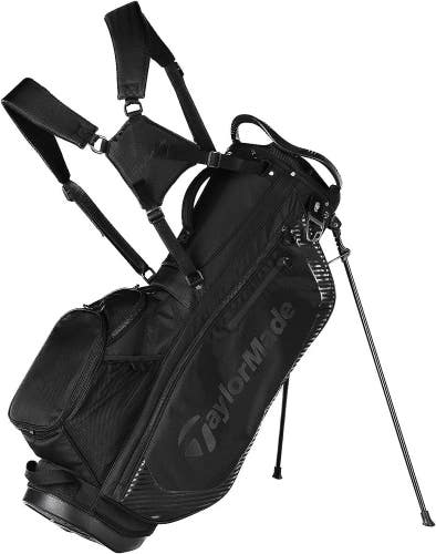 TaylorMade Pro 8-Way Carry Stand Golf Bag Black w/ Rain Hood New #93225