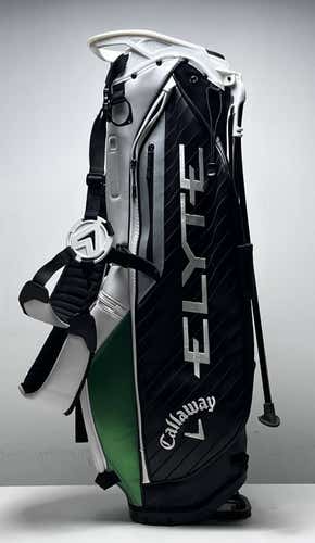 Callaway Elyte Mini Staff Stand Bag White 4-Way Divide Dual Strap Golf Bag READ