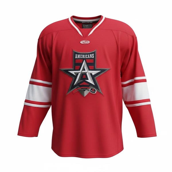 AK Allen Americans ECHL Pro Stock Game Used Signed Jersey RED GAVIN 1047