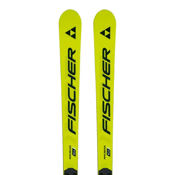 NEW Kids 2025 Fischer RC4 World Cup GS Jr Skis - W/O Bindings - 153cm - Yellow/Black