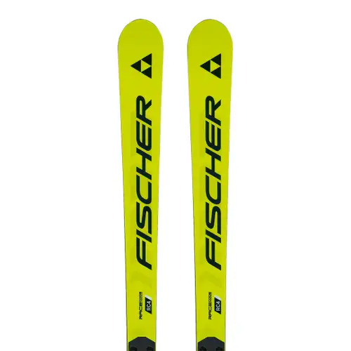 NEW Kids 2025 Fischer RC4 World Cup GS Jr Skis - w/ RC4 Z11 GW PR bindings  - 143cm - Yellow/Black