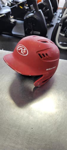 Used Rawlings 6 7/8 - 7 5/8 Batting Helmet No Mask Red One Size 11497-S000157055
