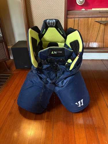 Warrior Alpha LX PRO Pro Stock Hockey Pants Medium Navy Blue (Used) 5197