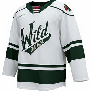 CCM Iowa Wild Pro Stock Game Used White Jersey KHOVANOV 9265